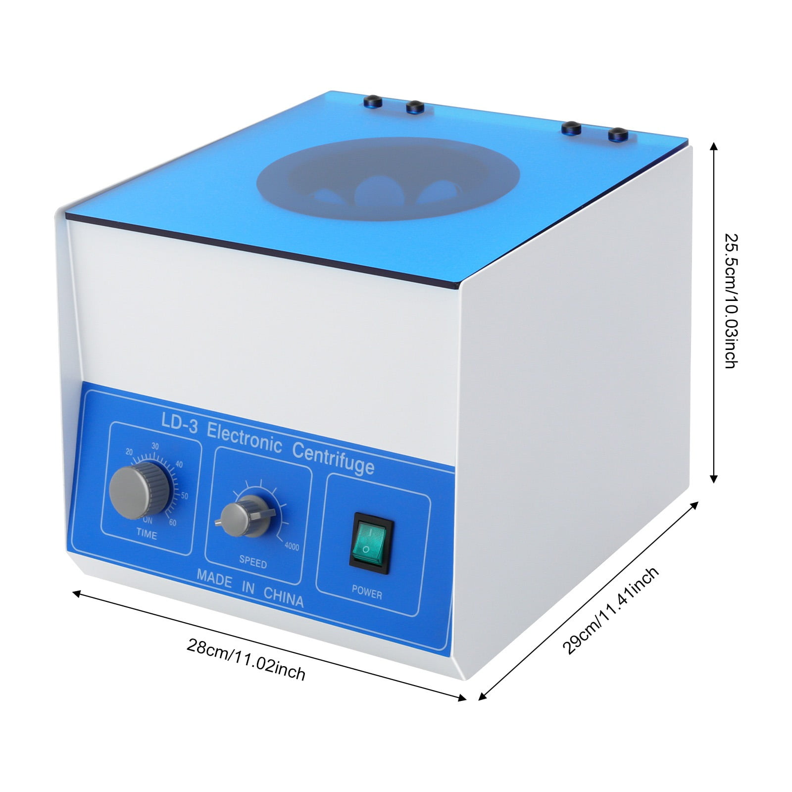 110V 60W LD-3 Desktop Electric Centrifuge, 4000r/min Electric Centrifuge Machine for Medical and Scientific Research
