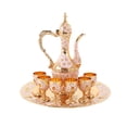 thumbnail image 4 of Juego de cafetera turca, juego de 6 tazas para servir té, servicio de bebidas para el hogar, dormitorio, mesa de comedor, decoración de sala de estar Blanco Soledad Jarra de bebidas, 4 of 10