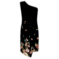 thumbnail image 4 of Vestido de reunión sin mangas ajustado con un hombro y estampado Floral informal de verano para mujer a la moda Fridja  hjkh3860, 4 of 5