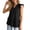 Black(New&Fashion), variant on No Boundrie Women's Casual V Neck Blouses Ruffle Trim Cap Sleeve Loose Fit Flowy Summer Tunic Tops for Daily Wear Pink Size M