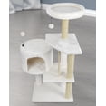 thumbnail image 3 of WK 36.22" Cat Tree Cat Tower with Soft Perch Cat Condo and Jute Scratching Post,Beige, 3 of 7