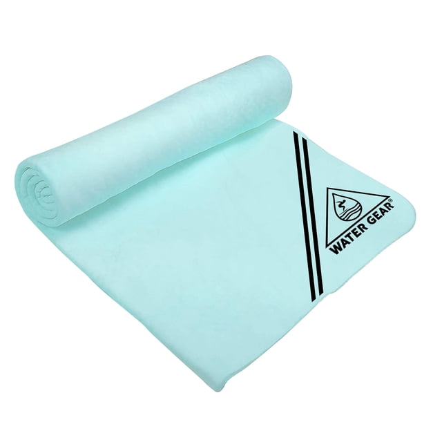 Toalla De Gamuza Water Gear - Absorción Rápida E Ideal Para Secar - Uso Después De Un Entrenamiento Y Buceo - Para Hombres Y Mujeres - Multiuso (Aqua)