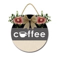 thumbnail image 2 of Eveokoki Coffee Cup Sign Rustic Wood Coffee Sign Farmhouse Coffee Bar Wall Decor Wood Plaque Hanging Sign for Home Housewarming Coffee Bar Coffee Station, 11x11 Inch, 2 of 5