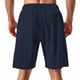 thumbnail image 5 of pstuiky Pantalones cortos para hombre, Pantalones cortos de punto con cintura elástica, versátiles, de color liso y para tiempo libre para hombre Pantalones cortos de golf, 5 of 9