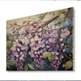 thumbnail image 2 of Designart "violet Morning Glory Graceful V" Floral Print on Natural Pine Wood, 2 of 5