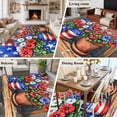thumbnail image 6 of Poppy Flower Washable Area Rug 5 x 8 ft USA Flag, Soft Non Slip Rugs Stain Repellent Indoor Felt Carpet for Living Dining Room Bedroom Home Office, 6 of 9