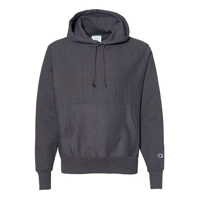 Champion Chandail à Capuchon en Molleton Reverse Weave pour Homme, P, Charbon Chiné