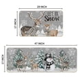 thumbnail image 3 of Sm:)e Deer Tree Let It Sonw Snowflakes Christmas Kitchen Mats Set of 2, Winter Decor Low-Profile Kitchen Rugs for Floor - 17x29 and 17x47 Inch, 3 of 7