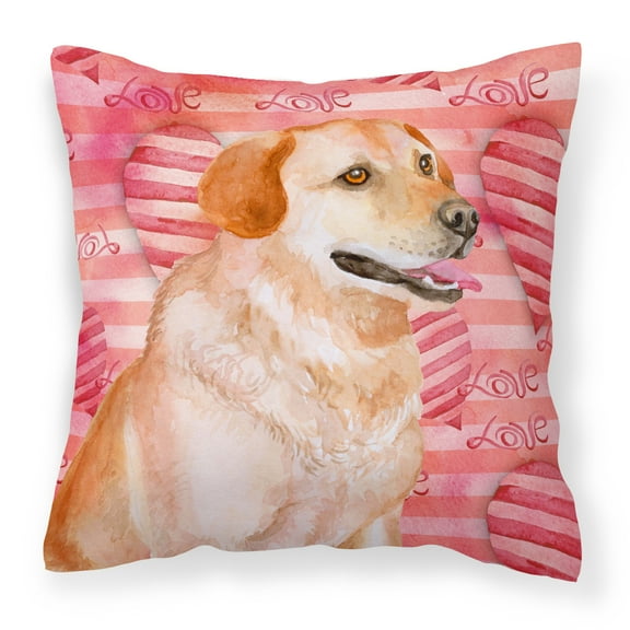 Labrador Retriever Love Fabric Decorative Pillow