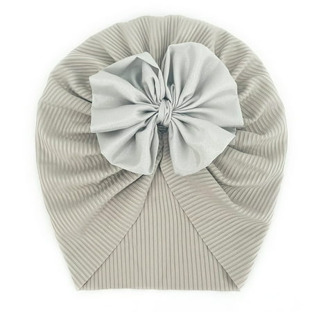 

Toddler Baby Boys Girls Cap Beanie Bowknot Ribbed Elastics Turban Hat