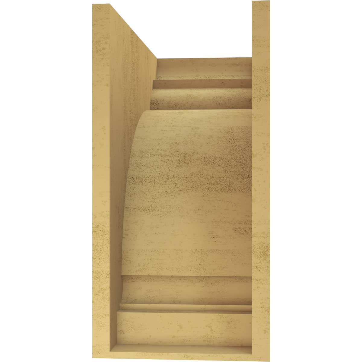 10"W x 20"D x 20"H Classic Hughes Rough Cedar Woodgrain TimberThane Corbel, Primed Tan