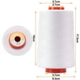 thumbnail image 2 of New brothread Polyester Sewing Serger Quilting Thread - 5500Y (5000M) - 1 White + 1 Black, 2 of 7