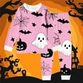 thumbnail image 2 of Boys Pajama Set Halloween Pjs Pumpkin Ghost Print Long Sleeve Crewneck Top Soft Kids 8-9 Years Boys Pajamas, 2 of 3