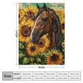 thumbnail image 4 of Orinice Sunflowers Horse Blanket Plush Horse Throw Blankets for Couch Bed Sofa Decor Horse Flannel Fleece Blanket for Women Men Kids Blankets Birthday Gift,  60x80in, 4 of 6