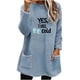 thumbnail image 2 of Heisall Womens Autumn Winter Fleece Sweatshirts Round Neck Letter Print Pocket Long Sleeve Thickened Warm Casual Daily Wear, 2 of 4