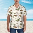 thumbnail image 4 of Balery Road Trip Print Men's Hawaiian Shirts Short Sleeve Beach Shirt Relaxed Fit Vacation Button Down Shirts-Small, 4 of 9