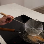 Joyce Chen Deluxe Kitchen Spider Strainer Stainless Steel 7-Inch Wire Basket with Heat-Resistant Wood Handle