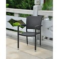 thumbnail image 2 of International Caravan Inc 4210-SQ-ABN Bardelona Resin Wicker Square Back Dining Chair - Light Brown, 2 of 4