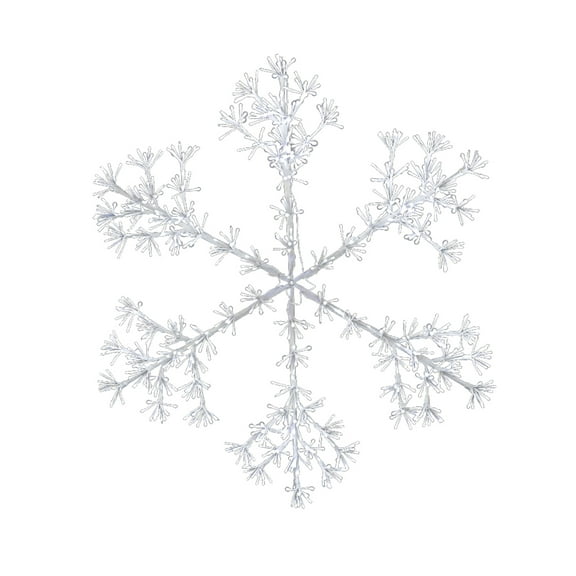 48" LED Sparkler Snowflake Pure White