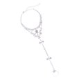 thumbnail image 1 of Cristal brillante Diamante de imitación Tobillera nupcial del del pie Playa Joyería de cadena de piezaza jinwen Tobilleras de novia de boda, 1 of 8