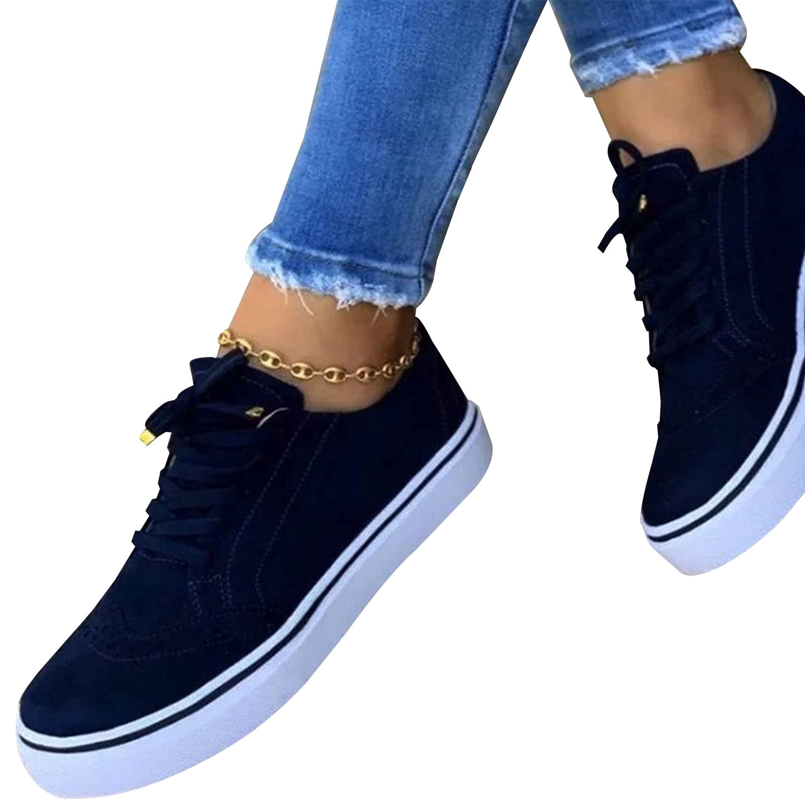 Details about   Girls College Style Round Toe Lace Up Low Top Casual College Style Flat Shoes