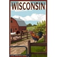 thumbnail image 4 of Wisconsin, Barnyard Scene (1000 Piece Puzzle, Size 19x27, Challenging Jigsaw Puzzle for Adults and Family, Made in USA), 4 of 4