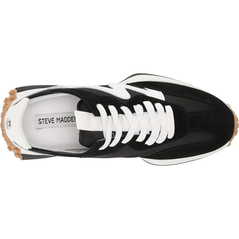 Steve Madden Women's Campo Sneaker - Platform Fashion Shoes With Rocker Toe Design