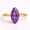 Rose Plated, variant on Marquise Cut Amethyst Ring, Solitaire Amethyst Gemstone Ring, February Birthstone Ring, Anniversary Ring for Her, Stackable Ring, Handmade Jewelry