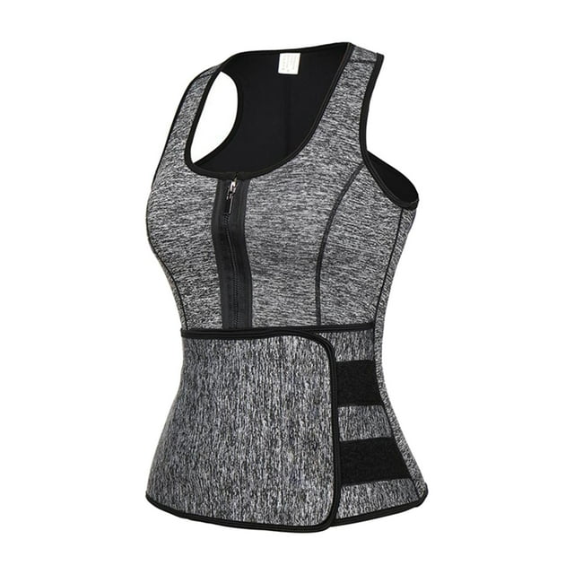 Chaleco de soldadura en caliente transpirable Chaleco de sauna de neopreno Camiseta sin mangas Fajas para la grasa del vientre Gris M jinwen Chaleco de sudor de sauna para hombres