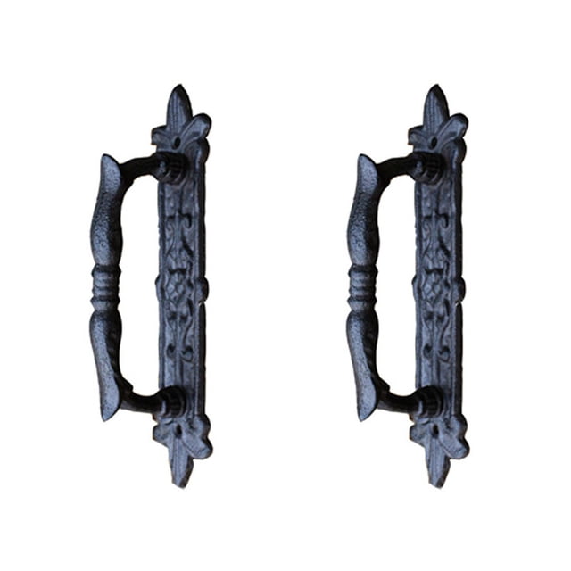2X Manijas de Puerta de de Hierro Fundido Retro Europeo para la Decoración de la Manija de la Puerta del Jardín / Patio para la Puerta del Hogar