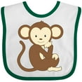 thumbnail image 3 of Inktastic Monkey thinking Boys or Girls Baby Bib, 3 of 4