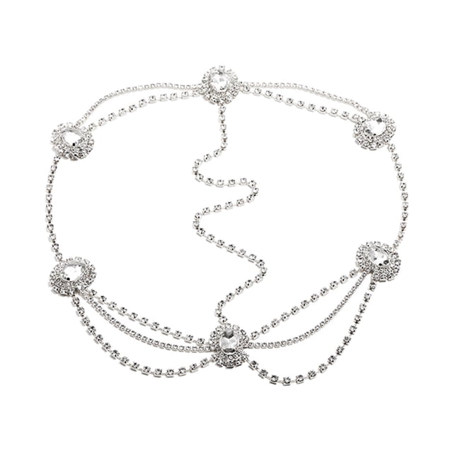 lionlar Head Chain Rhinestones Boho Bohemian Headpiece for Halloween Party Wedding Girls