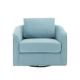 thumbnail image 2 of MINCETA Accent Chairs,Oversized 360 Swivel Armchair(Seat Area:25.6"D x 26.8"W),Modern Comfy Reading Chairs for Living Room with Metal Base,Performance Fabric in Teal, 2 of 5