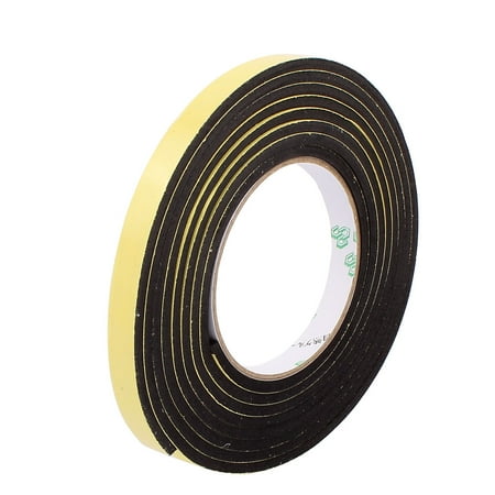Black EVA 1.2CM Wide 3Meters Long 4MM Thick Single Sided Shockproof Sponge Tape