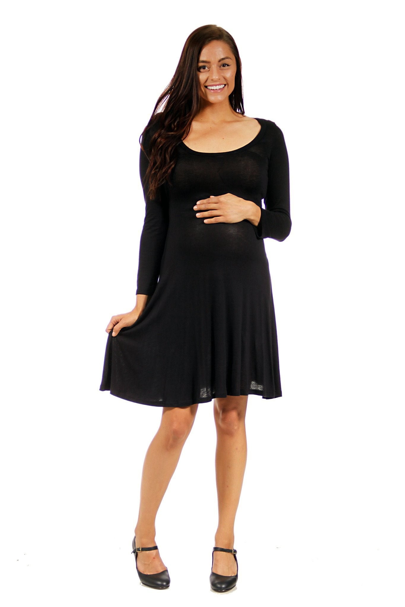 Women's Long-sleeve Maternity Dress