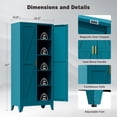 thumbnail image 2 of 71" Tall Metal Pantry Cabinet, Kitchen Storage Cabinet with 2 Doors and 4 Adjustable Shelves for Kitchen, Living Room, Dining Room, Bathroom and Home, Office (Blue, 71" H), 2 of 14