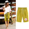 thumbnail image 4 of Birdeem Top and Shorts Sets for Women Womens Elastic Waist Printing Drawstring Shorts, 4 of 12