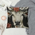 thumbnail image 2 of PRATYUS Cow Gifts for Cow Lover,Cow Farmhouse Throw Pillow Covers Cow Pillow Cases for Farmhouse Home Decor,Decorative Cow Pillows for Couch,Cow Print Pillow Covers 24x24in, 2 of 5