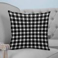 thumbnail image 4 of Pillow Covers 18x18 Set of 2, Black White Checkered Square Throw Pillow Covers for Couch/Sofa/Living Room, Farmhouse Plaid Buffalo Elegant Decorative Soft Pillowcases for Couch Throw Pillows, 4 of 7