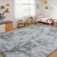 thumbnail image 5 of Janvonne 8x10 Fluffy Shag Area Rugfor Living Room Bedroom, Ultra Soft Plush Fuzzy Shaggy Non-Slip Carpet for Kids Girls Room Nursery, Cozy Indoor Home Decor, Tie-dye Silver Grey, 5 of 8