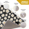 thumbnail image 2 of Vintage Daisy Dish Drying Mat for Kitchen Counter White Flowers Dish Mat Coffee Bar Mat Microfiber Absorbent Counter Mat 18 x 24 inch Black, 2 of 6