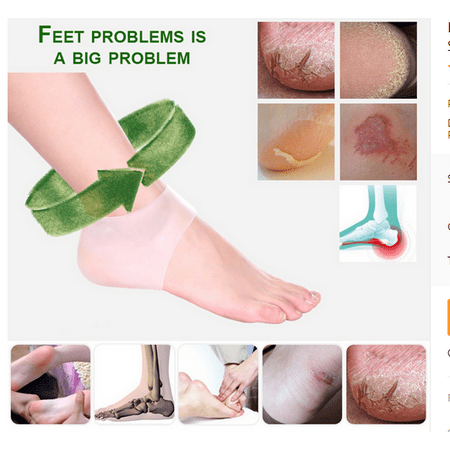 HERCHR 4 Types 2PCS Silicone Moisturizing Gel Heel Protect Socks Dry Cracked Foot Sleeves Pain Relief, Moisturizing Heel Socks, Heel Crack