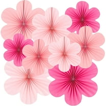 Paper Flowers Party Decorations 9 Pcs,Pastel Flower Hanging Flower Wall Backdrop for Classroom Decor, Spring Party Decorations Wedding Fiesta Birthday Party
