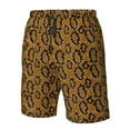 thumbnail image 5 of Kdxio Snake Skin Pattern Mens Casual Shorts - Drawstring Summer Beach Sports Shorts for Men, 5 of 9