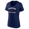 thumbnail image 2 of Women's Navy 2024 U.S. Olympic Track & Field Team Trials Starry Oregon V-Neck T-Shirt, 2 of 3