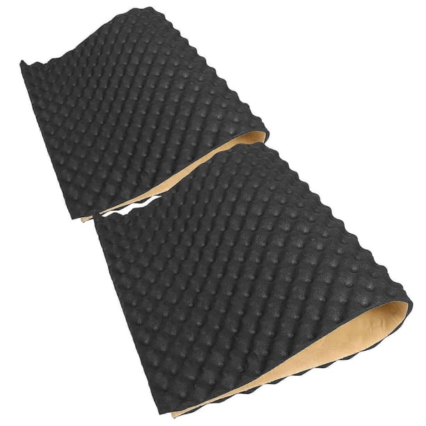 2pcs Car Hood Engine Firewall Mat Soundproofing Foam Sticker for Noise Insulation and Deadening