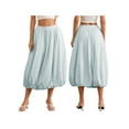 thumbnail image 3 of Rdhnmea Women's Balloon Long Skirts High Waist Solid Color A-Line Skirts, 3 of 9