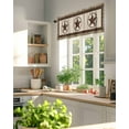 thumbnail image 3 of Country Star Valances for Windows Farmhouse Texas Star Vintage Wood Grain Valance Rod Pocket Light Filtering Short Window Treatments Curtains for Kitchen Bathroom Living Room Bedroom, 42 x 18 Inch, 3 of 7