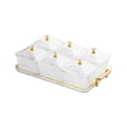thumbnail image 5 of deevoka Divided Serving Dishes Nordic Dried Fruit Plate for Chocolate Cookies Fruits clear, 5 of 9