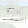 thumbnail image 3 of Herramienta de Divot de Golf Cola Suministros de golf Acero inoxidable Plegable Plata, 3 of 8